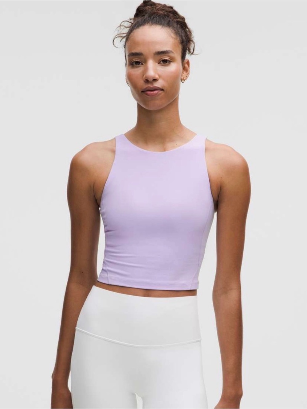lululemon athletica lavender high neck align tank - cropped *light support